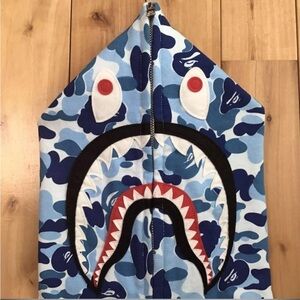 BAPE ABC Camo Shark WGM Hoodie Sweatshirt Blue | A Bathing Ape